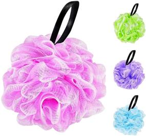 img 2 attached to 🚿 Dazzle Colour 4-Pack Shower Bath Sponge Loofahs, Soft Body Scrub Sponge - Exfoliating Loufa Sponges for Silky Smooth Skin (60g/Pcs)