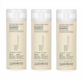 img 4 attached to GIOVANNI Tea Tree Triple Treat 🌿 Shampoo: Refreshes Scalp, Relieves Dryness (Pack of 3)