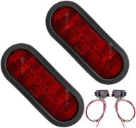 🚦 tecniq, inc 6" oval led stop turn tail lights - grommet mount for trailer, trucks, rvs logo