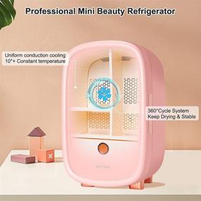 img 1 attached to 🌸 BS ONE 12L Skincare Fridge, 10°C/50°F + Intelligent Constant Temperature Control Mini Fridge for Makeup Storage | Professional Skincare Fridge