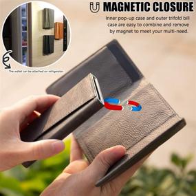 img 3 attached to 🧲 Magnetic Organizer for Men: ManChDa Detachable Accessory & Wallet Holder with Card Cases & Money Organizers