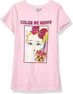 🌈 jojo siwa girls' color me happy short sleeve tee: vibrant style for girls to shine in! logo