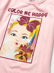 img 1 attached to 🌈 JoJo Siwa Girls' Color Me Happy Short Sleeve Tee: Vibrant Style for Girls to Shine in!