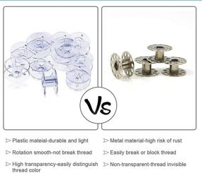 img 1 attached to 🧵 TFBOY 20PCS Clear Bobbins 006066008: Optimal Sewing Machine Accessories for Singer