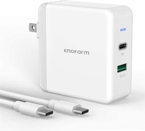 img 4 attached to 🔌 Fast Charger USB C, Knofarm 48W 2 Port Charger - Power Adapter for 2020/2018 iPad Pro 12.9 11, MacBook Air 13 inch 2020/2019/2018 - Foldable PD 3.0 Wall Charger with 6.6ft USB C to C Cable