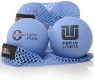 🔴 tune up fitness: therapy ball plus pair in tote with lacrosse ball upgrade - broad pressure massage therapy balls for myofascial release logo