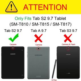 img 3 attached to 📱 Fintie Slim Shell Case for Samsung Galaxy Tab S2 9.7 - Ultra Lightweight Protective Stand Cover: Black