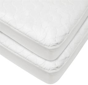 img 4 attached to 👶 American Baby Company 2 Pack Waterproof Fitted Quilted Crib and Toddler Protective Pad Cover - White, 28x52x9 Inch (Pack of 2) - Perfect for Boys and Girls!