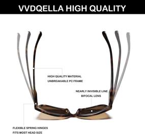 img 2 attached to 🕶️ VVDQELLA Bifocal Sunglasses Reading Glasses UV Protection Spring Legs Men Women (Brown, +1.50)