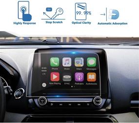 img 4 attached to LFOTPP 2018-2021 Ford EcoSport 8-Inch Tempered Glass Car Navigation Screen Protector - SYNC 3, [9H] High Clarity Anti-Scratch Infotainment System Touchscreen Protector