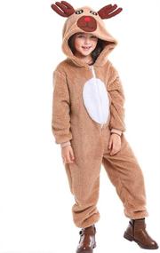 img 4 attached to Yolsun Pajamas Christmas 🎅 Costume Reindeer: Comfortable and Festive Sleepwear