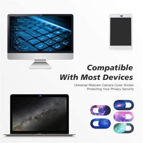 img 2 attached to 🔒 Enhanced Privacy and Security: Galaxy 5 Pack Ultra Thin Webcam Cover Slide for Laptop/Computer/MacBook Air/MacBook Pro/Tablet/iPad/PC