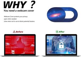 img 1 attached to 🔒 Enhanced Privacy and Security: Galaxy 5 Pack Ultra Thin Webcam Cover Slide for Laptop/Computer/MacBook Air/MacBook Pro/Tablet/iPad/PC