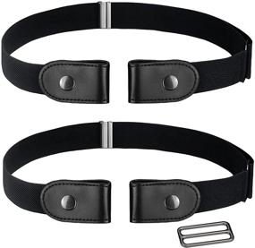 img 4 attached to Elastic Stretch Buckle-less Women's Accessories for a Comfortable Fit