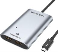 🖥️ wavlink thunderbolt 3 to dual 4k@60hz hdmi display adapter: high-speed hdmi 2.0 converter for macbook pro & windows, plug & play logo