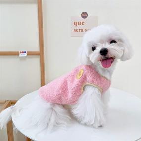 img 3 attached to 🐶 Lovely Winter Fleece Vest for Small-Medium Dogs: Cute Puppy & Kitten Sweaters, Dual Plush Pullover for Warmth & Comfortable Pet Clothing