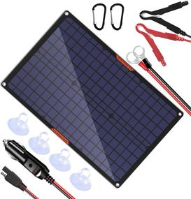 img 4 attached to 🔋 Efficient 30W 12V Solar Panel Trickle Charger for Portable Battery Maintenance - OYMSAE