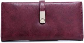 img 4 attached to 👛 AOXONEL Women's Slim RFID Wallet – Long Bifold, Thin and Skinny with Magnetic Closure