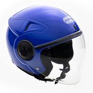 🔵 mmg motorcycle scooter pilot open face helmet flip-up visor dot (model 28) - blue: ultimate safety and style combined logo