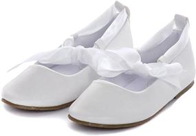 img 2 attached to Sparkling Ballerina Ribbon Rubber Cinderella Toddler Girls' Shoes: Ideal for Comfort and Style
