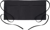 👩 fame 3 pocket waist apron black 18121: practical & stylish utility apron logo