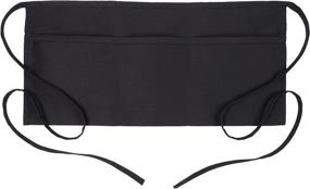 img 1 attached to 👩 Fame 3 Pocket Waist Apron Black 18121: Practical & Stylish Utility Apron