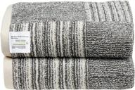 🛀 bamboo charcoal & cotton bath towels - 2 pack, 30x54 inches large 500 gsm bathroom towels for everyday use, soft & absorbent, easy care machine wash - oeko certified logo