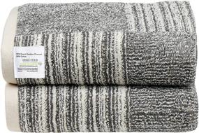 img 4 attached to 🛀 Bamboo Charcoal & Cotton Bath Towels - 2 Pack, 30x54 Inches Large 500 GSM Bathroom Towels for Everyday Use, Soft & Absorbent, Easy Care Machine Wash - Oeko Certified