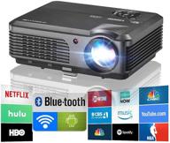 📽️ high-definition wireless projector: 4600 lumens, wifi & bluetooth-enabled - ideal for home theater, gaming, and outdoor movie nights! logo
