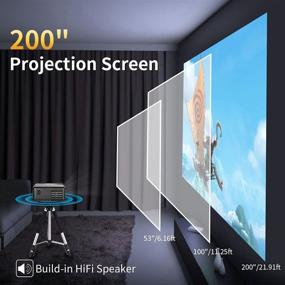 img 1 attached to 📽️ High-Definition Wireless Projector: 4600 Lumens, WiFi & Bluetooth-enabled - Ideal for Home Theater, Gaming, and Outdoor Movie Nights!