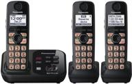 обзор беспроводного телефона panasonic kx-tg4733b dect 6.0: автоответчик, черный, 3 трубки логотип