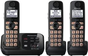 img 1 attached to Panasonic KX-TG4733B DECT 6.0 Cordless 📞 Phone Review: Answering System, Black, 3 Handsets