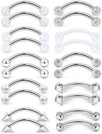 16g eyebrow rings clear cz tragus helix rook daith earrings lip ring barbell body piercing jewelry retainer, scerring, 6mm 8mm 10mm, pack of 20-30pcs logo