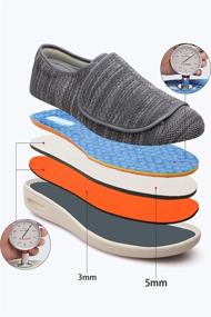 img 3 attached to ZUMEIJIA Diabetic Adjustable Non Slip Fattening Women's Shoes for Athletic