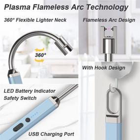 img 1 attached to JEVSTU Rechargeable Electronic Windproof Flameless Household Supplies and Lighters & Matches