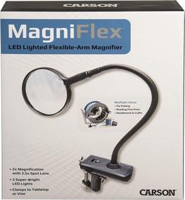 img 3 attached to 🔍 Enhance Your Precision with Carson Optical MagniFlex Hands Free Tabletop Mounted Magnifier (CL-65), in Sleek Black Design