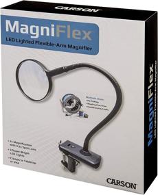 img 4 attached to 🔍 Enhance Your Precision with Carson Optical MagniFlex Hands Free Tabletop Mounted Magnifier (CL-65), in Sleek Black Design