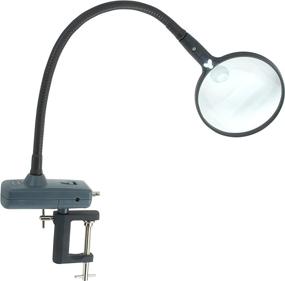 img 2 attached to 🔍 Enhance Your Precision with Carson Optical MagniFlex Hands Free Tabletop Mounted Magnifier (CL-65), in Sleek Black Design