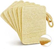 🌿 natural loofah kitchen dish sponges scrubber (6pack): non-scratch eco-friendly cleaning sponge set logo