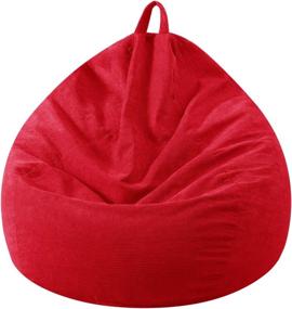 img 4 attached to Extra Large Bean Bag Cover (No Filler) - Stuffed Animal Storage & Memory Foam - Premium Soft Corduroy, Washable Sack Beanbag Case with Sturdy Zipper - Ideal Bean Bag for Adults, Kids, and Teens