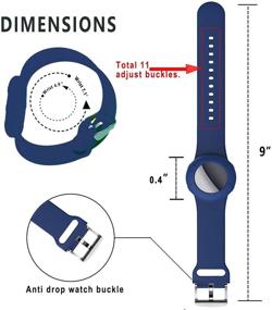 img 1 attached to 🔒 Защитный браслет от потерь для детей на AirTag - Чехол-браслет на ремешке-браслете из силикона для AirTag 2021 (L-фиолетовый)