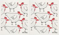 🐔 trendy tripper swedish dishcloth | sponge cloth | eco-friendly reusable - malin westberg designs: chicken hen rooster tuppar (2-pack chickens) logo