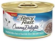 🍣 fancy feast purina creamy delights tuna feast: indulge in creamy sauce with a touch of real milk (12-3 oz) logo
