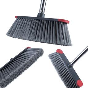img 3 attached to 🧹 MEIBEI Soft Sweeping Broom with 54" Stainless Steel Long Handle - Ideal for Cleaning Home, Garage, Store, and Office Surfaces