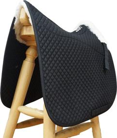 img 2 attached to Enhanced Horse Dressage Saddle 🐎 Pad Featuring Cozy Fleece Lining and Cover