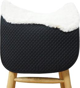 img 3 attached to Enhanced Horse Dressage Saddle 🐎 Pad Featuring Cozy Fleece Lining and Cover