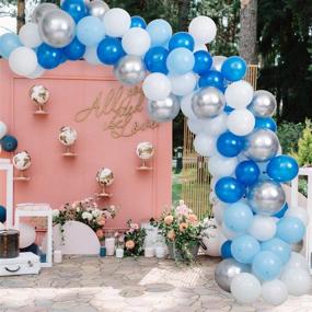 img 2 attached to 🎈 Vellax Balloon Garland Arch Kit - 16ft DIY Balloons: Perfect Party Decor for Birthdays, Baby Showers, Weddings, Graduations, Anniversaries, and More! Blue & White Theme