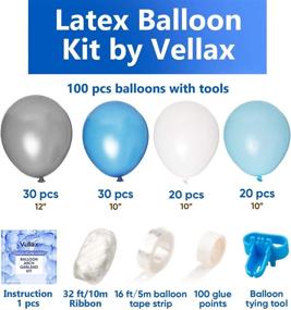 img 3 attached to 🎈 Vellax Balloon Garland Arch Kit - 16ft DIY Balloons: Perfect Party Decor for Birthdays, Baby Showers, Weddings, Graduations, Anniversaries, and More! Blue & White Theme