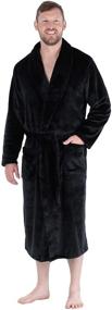 img 4 attached to PajamaMania Large 🛀 Sleeve Fleece Bathrobe PM2401 1011