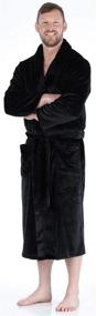 img 2 attached to PajamaMania Large 🛀 Sleeve Fleece Bathrobe PM2401 1011